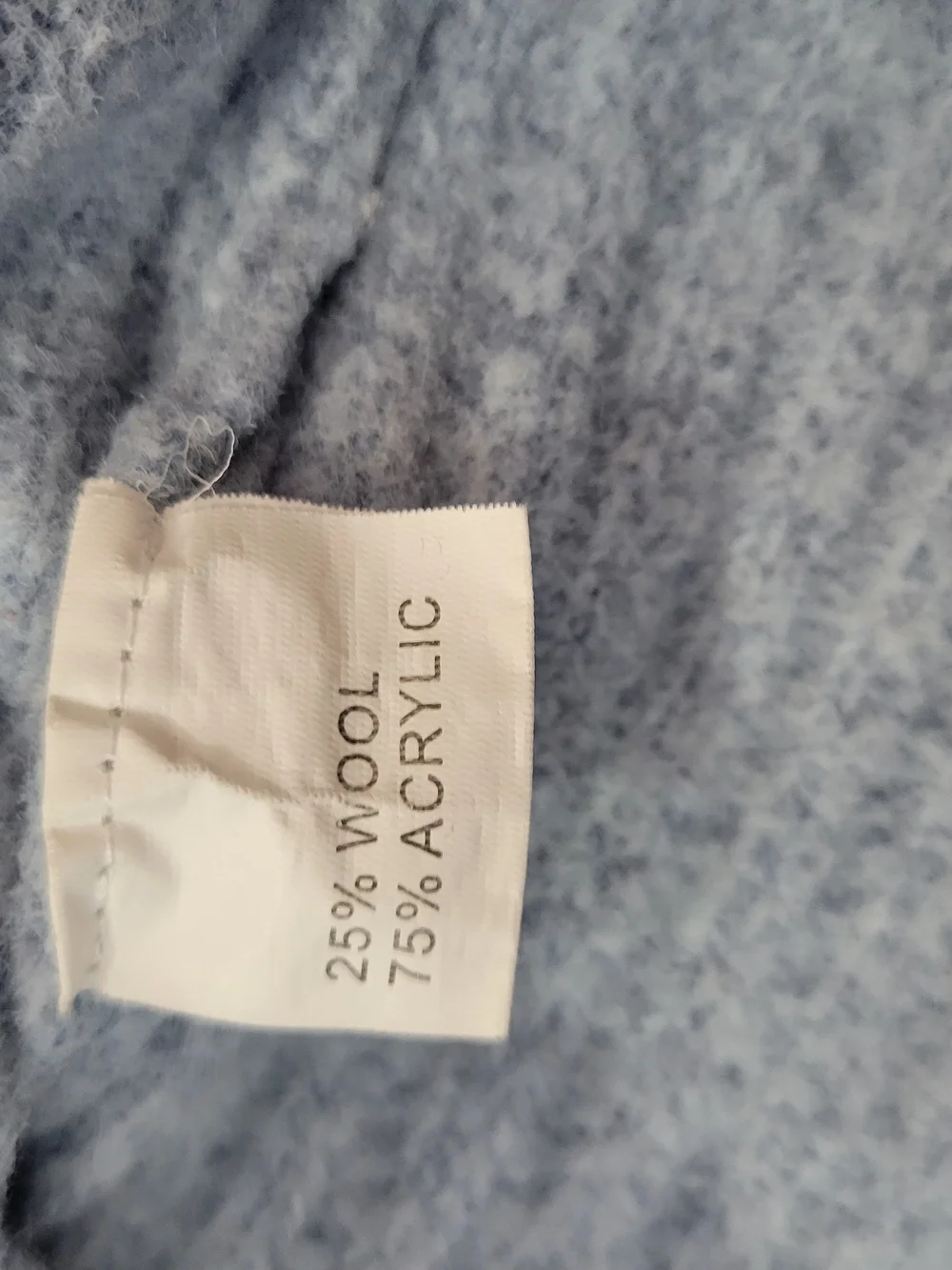 Princess Polly Light Blue Wool Blend Ribbed Cropped Cardigan S/M